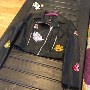 Faux Leather Motorcycle Jacket